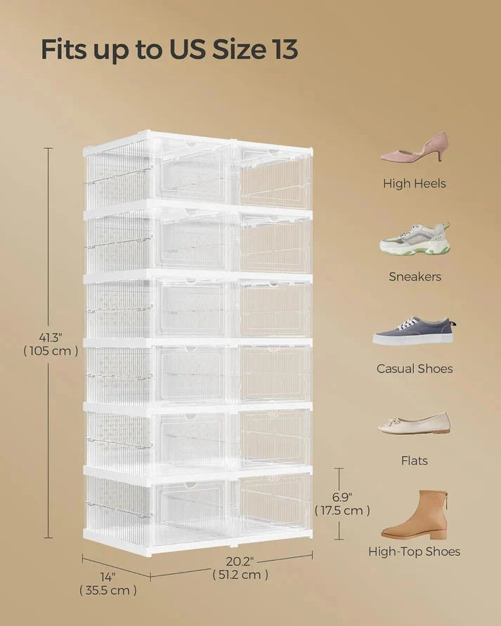 ⏰Last Day Clearance Sale $19⏰Pack of Foldable Shoe Boxes